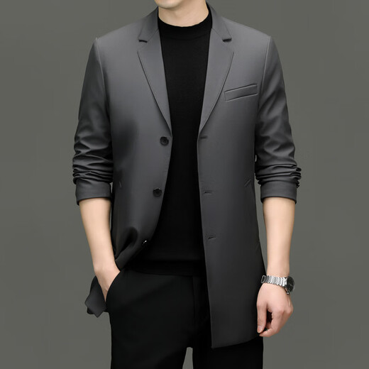 Мужская ветровка международного люксового бренда MAGIOPY, весенне-осенняя новая простая деловая мужская универсальная однотонная мужская куртка с воротником синего цвета M 170