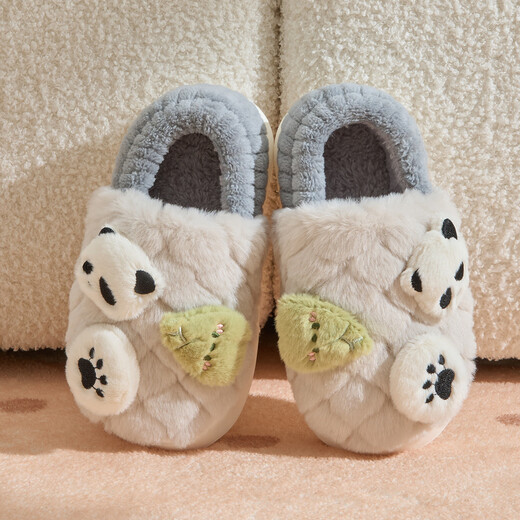 Lidani (TZLDN) children's cotton slippers for girls, autumn and winter 2025 new style bags and heels for boys to keep warm, girls and babies plus velvet cartoon cotton shoes