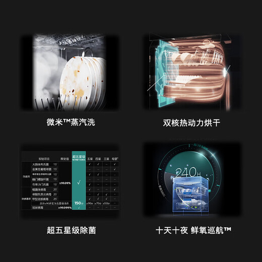 SIEMENS Intelligent Cleaning Cube Dishwasher 17 Sets Large Capacity Independent Dual-Purpose Dual-Core Thermal Power Drying 10 Days and 10 Nights Long-lasting Antibacterial Storage Super Five-Star Disinfection SN23HB24MC