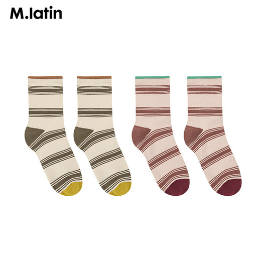 M.Latin Children's Socks 25th Autumn New Skin-Friendly Breathable Mid-Tube Socks for Boys and Girls Red Brown 160