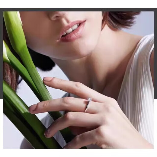 I Do platinum PT950 diamond ring classic six-claw diamond ring wedding ring proposal wedding gift for wife and girlfriend birthday gift classic six-claw 2 carat diamond size 10