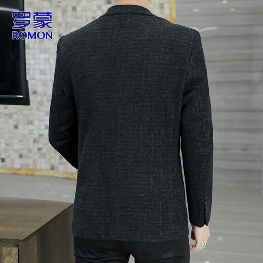ROMON suit men's autumn and winter business professional formal casual suit men's wedding groom dad's dress jacket
