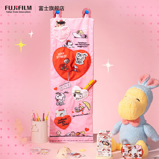 FUJIFILM instax Peanuts 75th Anniversary Series Full of Love Single Romance Love Photo Paper Gift Box Single Romantic Photo Paper Gift Box + White Border Double Pack 10 Lace + 20 White Border