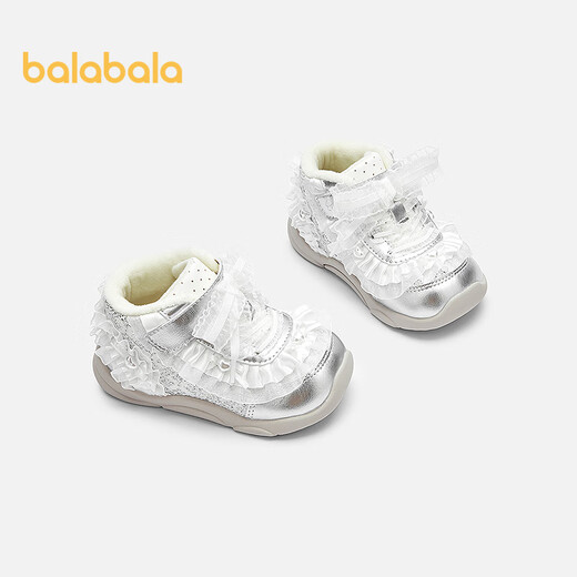 Balabala Children's Toddler Shoes Girls Baby Shoes Plus Velvet 2025 Autumn and Winter Tide Warm Sports Shoes 208425145010
