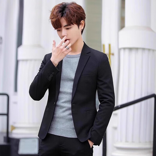 
CEO Yageol brand spring and autumn men's casual suit Korean style trendy suits suits business slim jacket top A29 dark gray [single] L [120-130Jin [Jin equals 0.5 kg]]