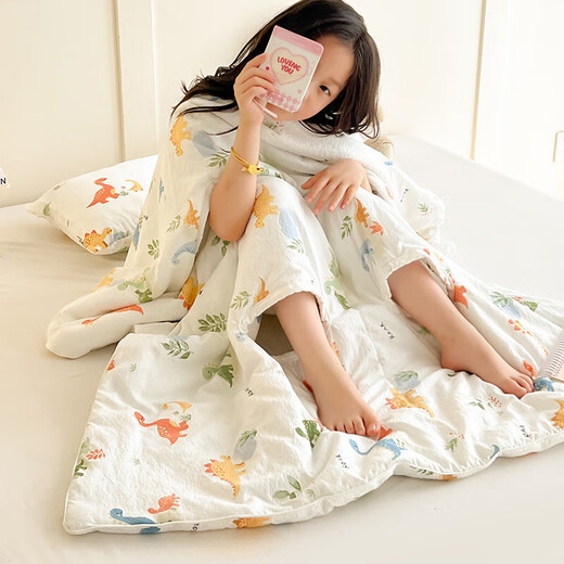 New Baby Anti-Kick Quilt Magic Children's Sleeping Bag Spring and Autumn Seasons Quilted Baby Sleeping Bag Universal for Small, Medium and Large Children Dinosaur Paradise Soft and Delicate 120*150cm Quilted Anti-Kick Quilt (3-6 years old)