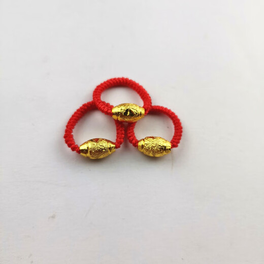 KZD Old Phoenix 999 pure gold ring gold ring female ring natal transfer bead ring braided red rope ring red rope transfer bead gold ring