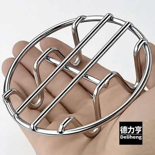 Deyang Mini Extra Thick Stainless Steel Steaming Rack Health Kettle Small Electric Pot Steaming Grid Heat Insulation Pad High Leg Water Isolating Steamer Tray 4-Inch Short Leg