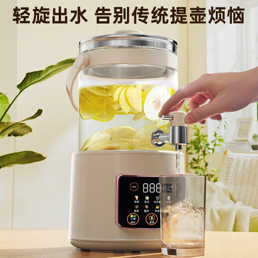 SUBOAER Subo Health Pot 4.5L Large Capacity 316 Heating Plate Multifunctional Household Tea Maker Stewing Pot One-piece Teapot Boiling Kettle Flower Teapot Mid-Autumn Festival Gift for Friends 4.5L 304 Stainless Steel Heating Plate + 304 Tea Drain