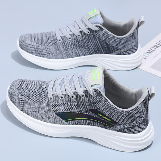 Bain men's shoes for summer light breathable sports shoes casual running shoes dad shoes men's net shoes summer new LZ1699 men's all black 38