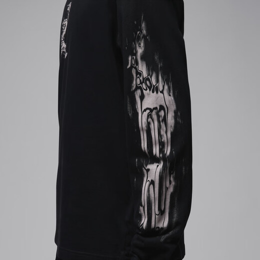 Nike Jordan men's basketball quick-drying long-sleeved T-shirt winter new pure cotton JORDAN DRI-FIT HQ9039 010 black/white 3XL