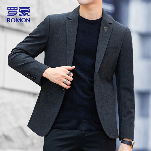 ROMON suit men's autumn and winter business professional formal casual suit men's wedding groom's best man's dress jacket