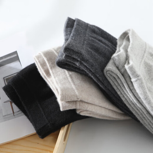 KING DEER cashmere pants for men and women, thickened warm pants for inner wear, thin high-waisted slim fit autumn and winter thickened large size cashmere leggings, men's style, dark gray XL