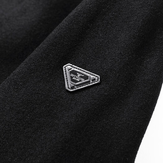 Septwolves Jacket Men's Autumn Lapel Solid Color Wool Jacket Business Casual Wool Warm Easy-Care Commuting Top