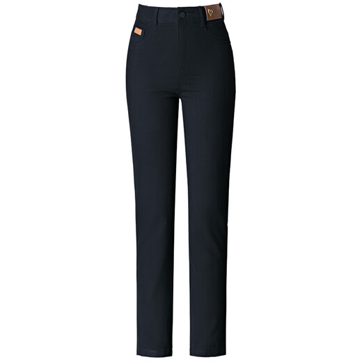 9227 denim trousers washed straight casual middle-aged ladies cotton young and middle-aged fashion simple women's trousers spring and autumn off-white 28