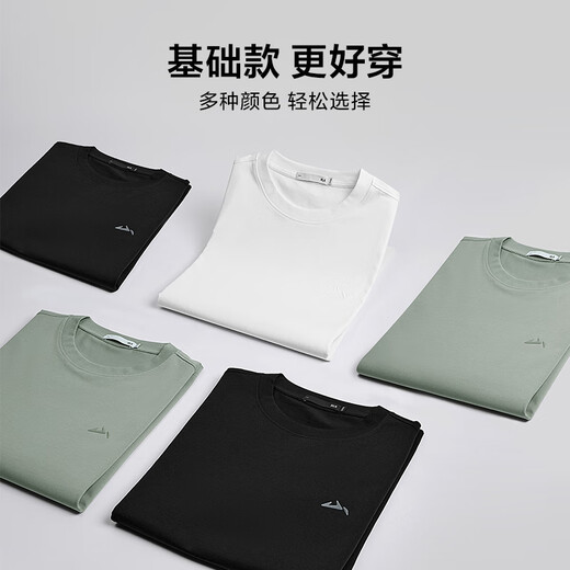 Heilan House (HLA) long-sleeved T-shirt men's autumn 25 new mountain not high series show same style bottoming shirt men HNTAW3J014A green gray 25 L 175/92A recommended 137~150Jin Jin equals 0.5 kg