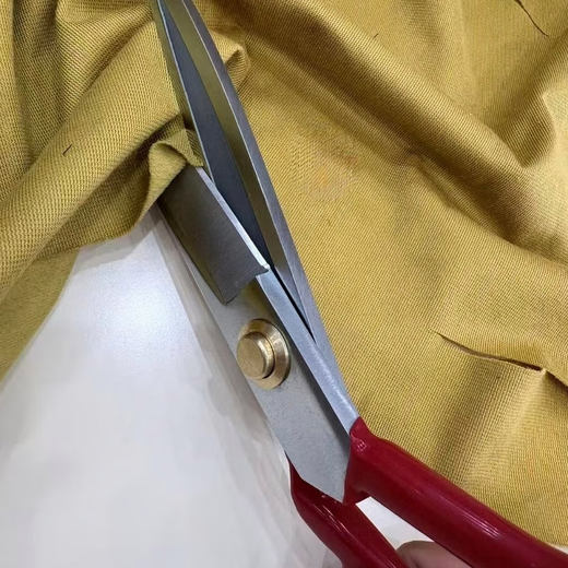 永德利槽口剪刀服装剪裁缝剪正品裁布缝纫锰钢不锈钢大剪刀 红色(赠送皮尺) 10寸