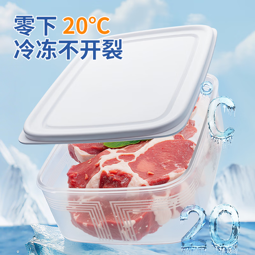 Best Helper Refrigerator Fresh Box Food Grade Antibacterial Storage Box Special Sealed Fruit and Vegetable Freezing Box 1000ml 3 Pack