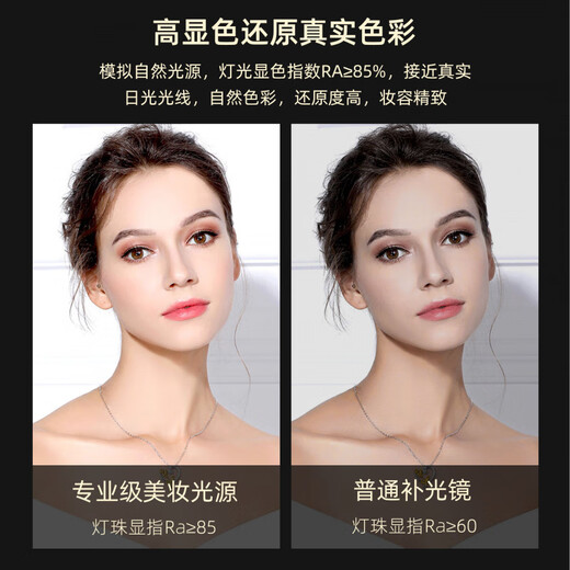 SF PHOELOP Smart LED Folding Storage Mirror 10x Magnifying Mirror Living Room Bedroom Cosmetic Mirror White with Magnifying Glass and Storage Bag