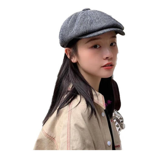 贝雷帽男女英伦时尚百搭复古报童八角帽春秋潮鸭舌帽画家 浅灰色（男女同款） M