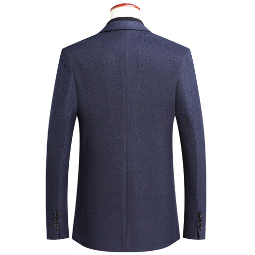 Gy Yageol Herbst und Winter Dicker Wollanzug Herren trendy schlanker Wolle kleiner Anzug Herrenwolljacke Top Blue 4xl 195