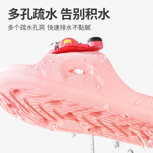 BOBDOG BOBDOG children's slippers for boys and girls in the bathroom, water leakage, non-slip, quick-drying baby slippers, sky blue size 32