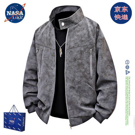 NASALIKE Official Fashion Brand American Leather Jacket Men's Autumn and Winter Large Size Loose Casual PU Motorcycle Leather Jacket Men's Velvet N98 Brown Regular 3XL (177-185cm 160-180Jin Jin equals 0.5kg)