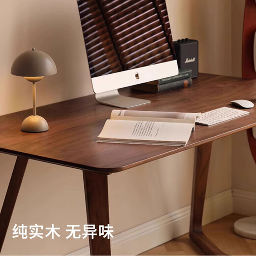 Plain solid wood desk study table large board desk to be used in the living room large long table office desk double long strip shape solid wood color - single table 120*80*75cm