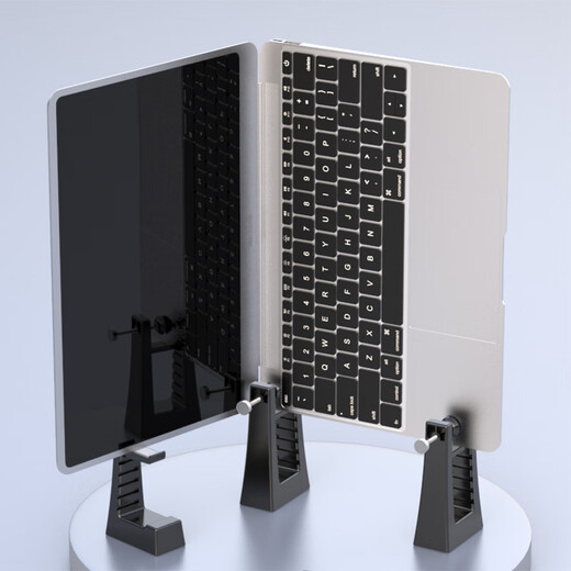 CLCEY боковая подставка для ноутбука подставка для компьютера дополнительный экран вертикальный кронштейн вертикальный подвесной регулируемый кронштейн охлаждение вертикальное основание внешнего дисплея общежитие настольный перевернутый офис стойка для киберспорта черный пластик + силикон + металлический стержень