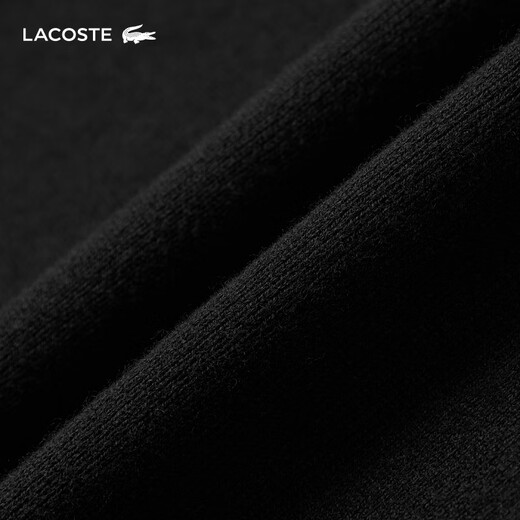 LACOSTE法国鳄鱼男装25秋冬新款羊毛混纺飞行员夹克针织衫|AH5177 031/黑色 XL 6
