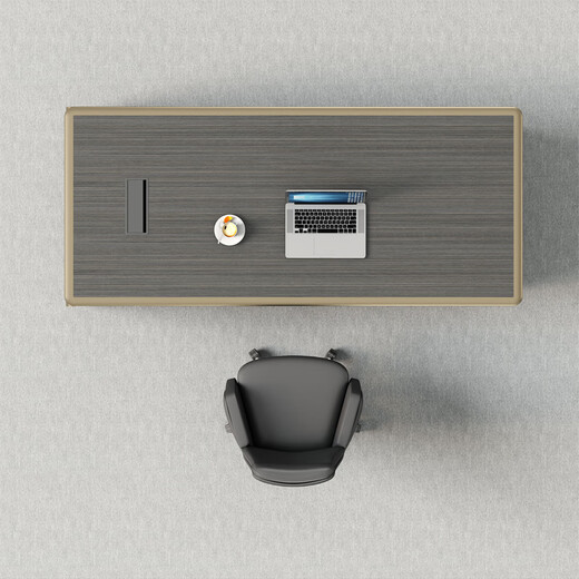 Wellsijia Desk Boss Desk Simple Modern Manager Desk Light Luxury Leadership Desk and Chair Set Office Executive Desk Combination 2.0 Meter Boss Desk E0 Plate + Desktop Aluminum Alloy Edge