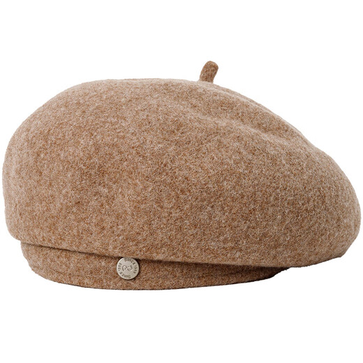 Autumn ballad big head circumference beret for women in autumn and winter showing face small three-dimensional shape stiff hemp gray woolen temperament painter hat burgundy one size