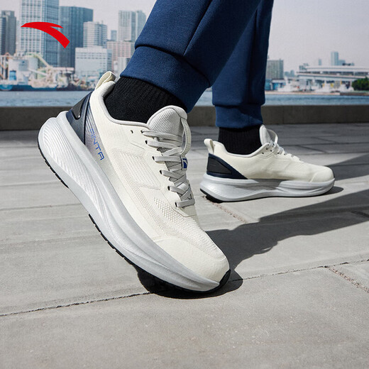 ANTA Shenxing 13丨Lightweight cushioning men's running training shoes spring new fitness sports shoes 112547718 mesh digital fog gray/release twilight blue-2 40 (250mm)
