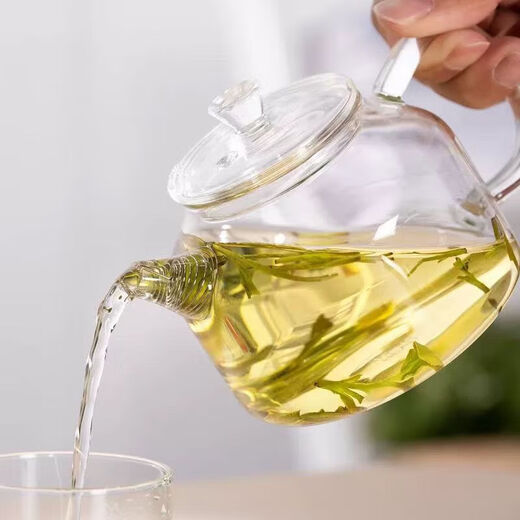 Transparent glass teapot handmade single pot small mini Kung Fu tea set small teapot high temperature resistant