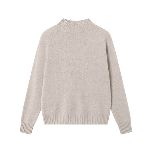 Jingjing Tokyo cashmere sweater women's turtleneck 100 cashmere autumn and winter thick knitted sweater, apricot color M