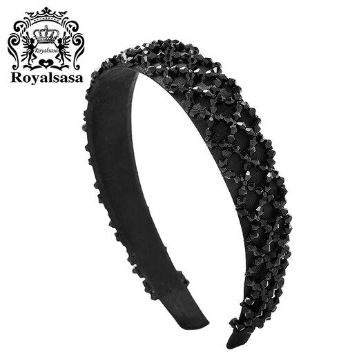 Royal sasa royal sasa hair accessories hair cave retro headband imitation crystal wide-brimmed hair hoop pressed hair clip headwear adult