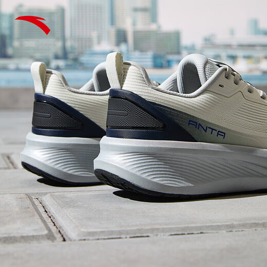 ANTA Shenxing 13丨Lightweight cushioning men's running training shoes spring new fitness sports shoes 112547718 mesh digital fog gray/release twilight blue-2 40 (250mm)