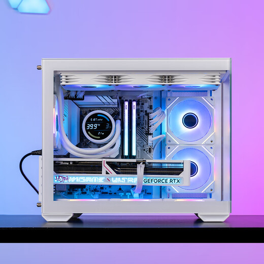Colorful amd Ruilong r7 9800x3d/9700x rtx5080/5070ti/5060 white sea view room desktop assembly computer host game e-sports flagship store diy complete machine three R7 9700X+5060T16+1T+32G