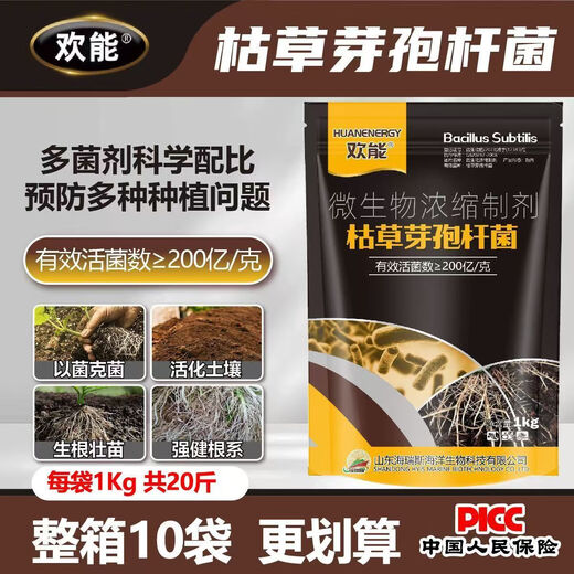 Huaneng Bacillus subtilis agricultural microbial bacterial fertilizer anti-root rot water-soluble fertilizer bacterial fertilizer to improve soil