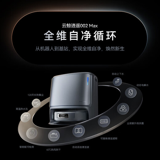 Cloud Whale Full Price Guarantee 11.11 Sweeping Robot Xiaoyao 002Max AI Live Water Crawler Floor Washer Sweeping and Mopping Integrated Cleaning Fully Automatic Floor Wiper Ultra-Thin Upper and Lower Water
