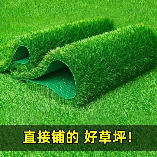 Simulated lawn encrypted and thickened artificial outdoor artificial plastic lawn kindergarten park step-resistant decorative turf green bottom 20mm thick spring grass 2*25 meters 50 square meters full roll