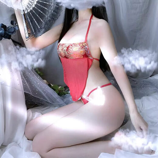 Ms. Shan Nanwei's antique style sexy pajamas, bellyband temptation palace suit, blue student style bellyband thong, one size fits all, fits 80140Jin Jin equals 0.5kg, confidential delivery