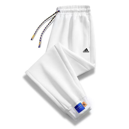 Adidas (adidas) Clover autumn and winter new fashion casual pants 2025 men's loose straight pants versatile sports leggings black spring and autumn 4XL 165-180Jin Jin equals 0.5 kg