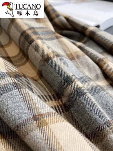 Woodpecker (TUCANO) brushed plaid shirt women's design niche autumn and winter loose retro Hong Kong style inner top long-sleeved shirt gray plaid warm color button one size XOX