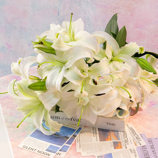 Jingdong Flowers Yunnan Kunming Flower Base Straight Hair White Perfume Lily 9 Family Life Flowers Straight Hair Source