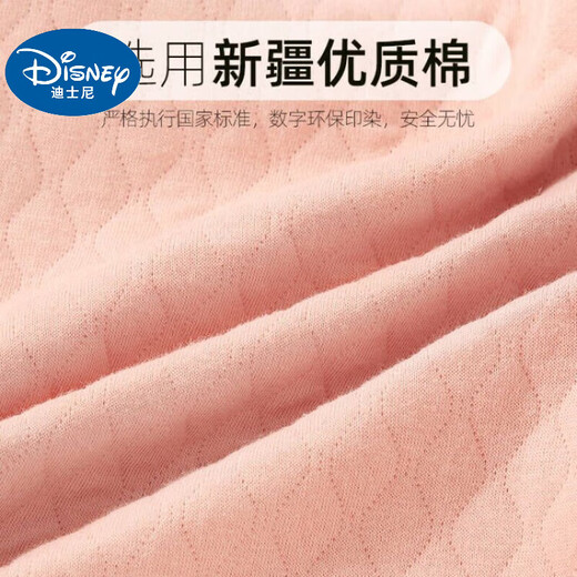 迪士尼（Disney）新生儿套装宝宝保暖内衣婴儿衣服夹棉秋衣秋裤外穿加厚儿童秋冬季 粉色小熊(夹棉) 100 建议90-100cm1岁半-2岁cm