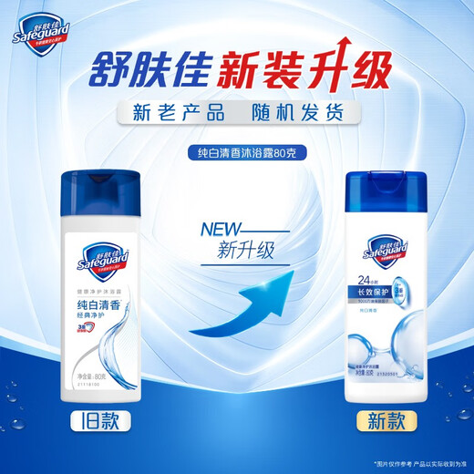 Safeguard Classic Shower Gel Pure White Fragrance 80g Shower Lotion for Men and Women New and Old Packaging Random Jingdong Gold List