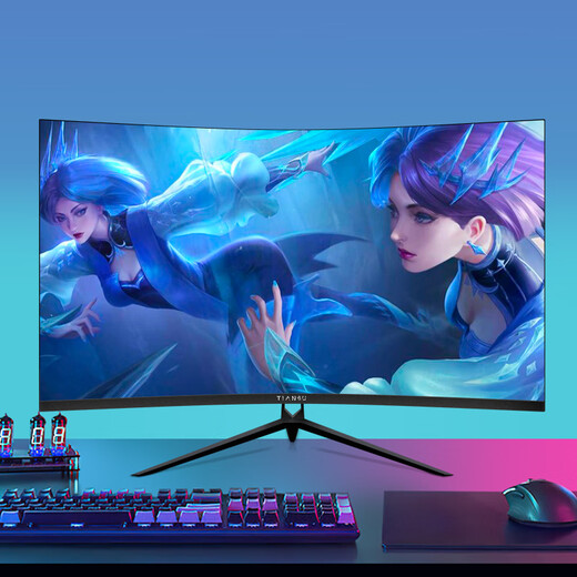 天殊32英寸4K160HZ电脑显示器Fast HVA曲面屏HDMI2.1满血游戏PS5/VRR屏幕快速屏1ms响应升降内置音响 T11满血版-32英寸4K160HZ大曲MAX