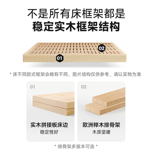 Eurasian Royal Nest without bedside storage bed 2025 new suspended master bed high-end atmosphere 1.8 meters double bed single bed 1.5*2m luxury version丨with light structure 10CM steel wood rib frame