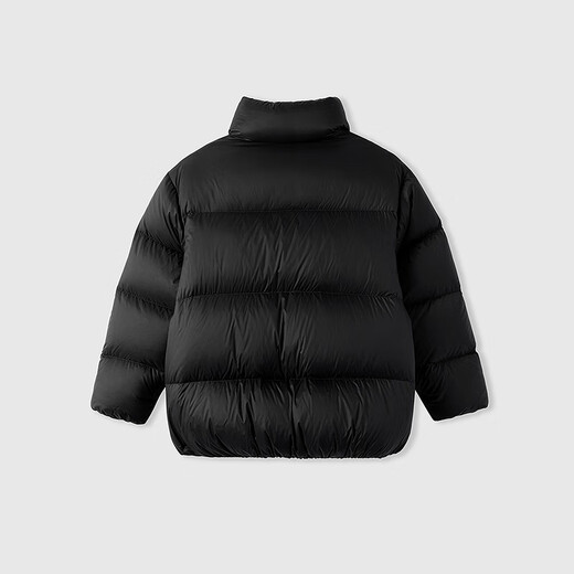 ASICS Children's Wear 25 Years Winter Short Puff Bread Jacket for Boys and Girls, Lightweight, Fluffy, Comfortable and Waterproof Black 85% Down 150 Filled Down 169.4g